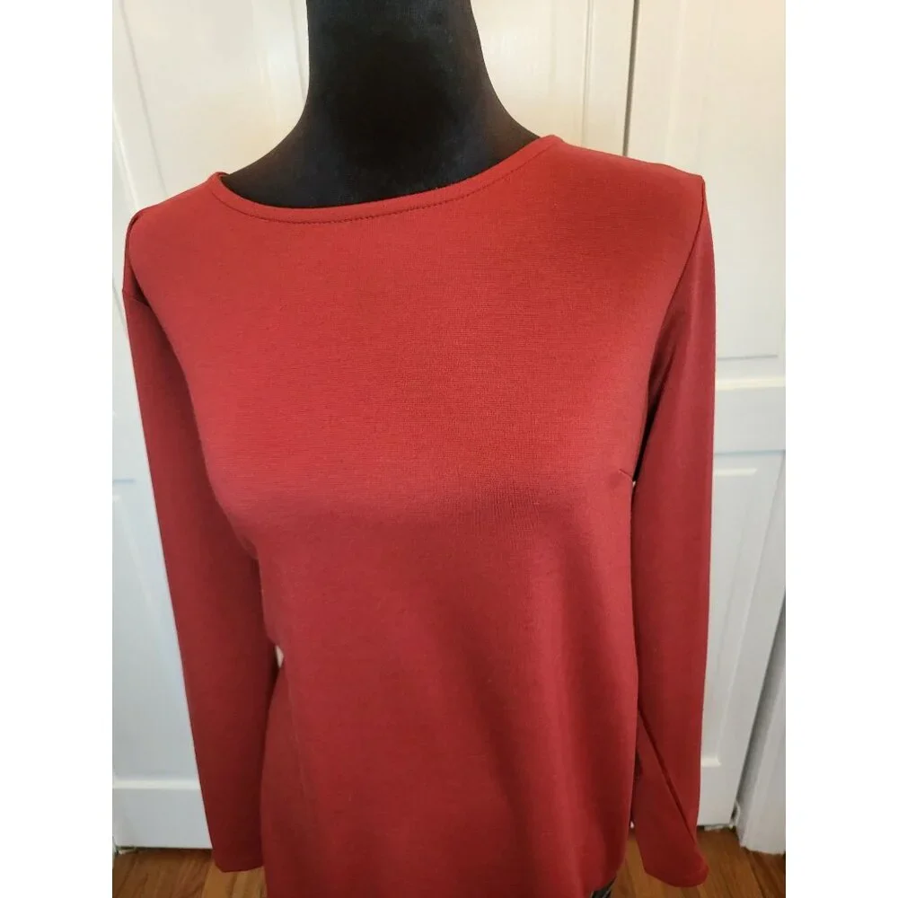 Spense Copper Knit Dress Aztec Sweater Trim 16W Boho Western Hippie Equestrian - Picture 7 of 10